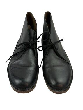 -Clark's Bushacre 2 Deseret Chukka Boots Mens 11 Black Leather Comfort Casual